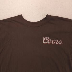 Coors Casual Crew Neck Shorts Sleeve T Shirt Adult Mens Size Medium M Brown